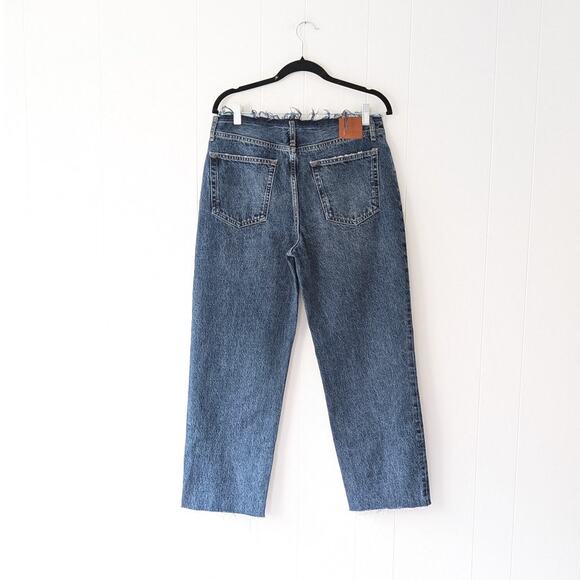 Anine Bing Blue Denim Gavin 1999 Straight Mid Indigo Ankle Jeans, size 28 - Picture 3 of 9